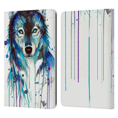 Pixie Cold Animals Ice Wolf Leather Book Wallet Case Cover For Amazon Kindle Paperwhite 1 / 2 / 3