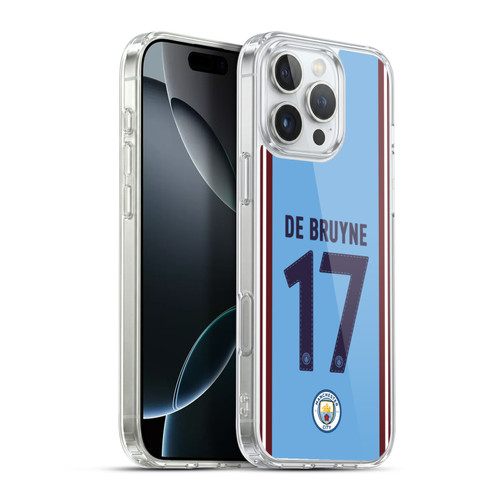 Manchester City Man City FC 2022/23 Players Home Kit Kevin De Bruyne Soft Gel Case for Apple iPhone 16 Pro Max & MagSafe