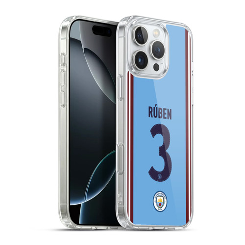 Manchester City Man City FC 2022/23 Players Home Kit Rúben Dias Soft Gel Case for Apple iPhone 16 Pro Max & MagSafe