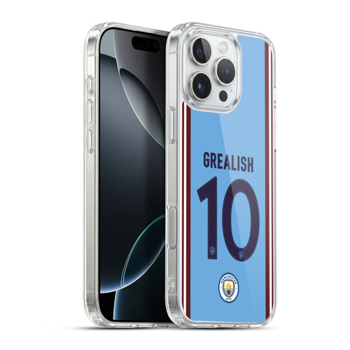 Manchester City Man City FC 2022/23 Players Home Kit Jack Grealish Soft Gel Case for Apple iPhone 16 Pro Max & MagSafe