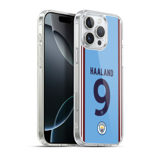 Manchester City Man City FC 2022/23 Players Home Kit Erling Haaland Soft Gel Case for Apple iPhone 16 Pro Max & MagSafe