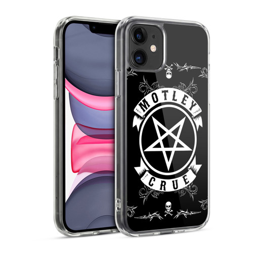Motley Crue Logos Pentagram And Skull Soft Gel Case for Apple iPhone 11