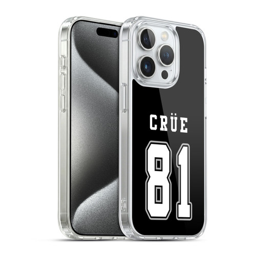 Motley Crue Logos Jersey Soft Gel Case for Apple iPhone 15 Pro & MagSafe