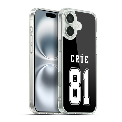Motley Crue Logos Jersey Soft Gel Case for Apple iPhone 16 Plus & MagSafe