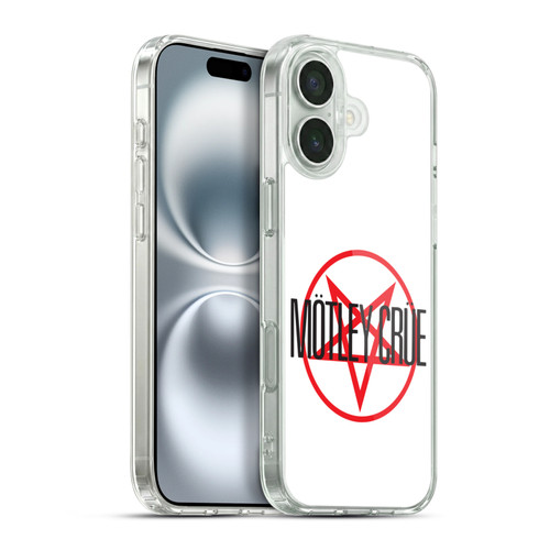 Motley Crue Logos Pentagram Soft Gel Case for Apple iPhone 16 Plus & MagSafe