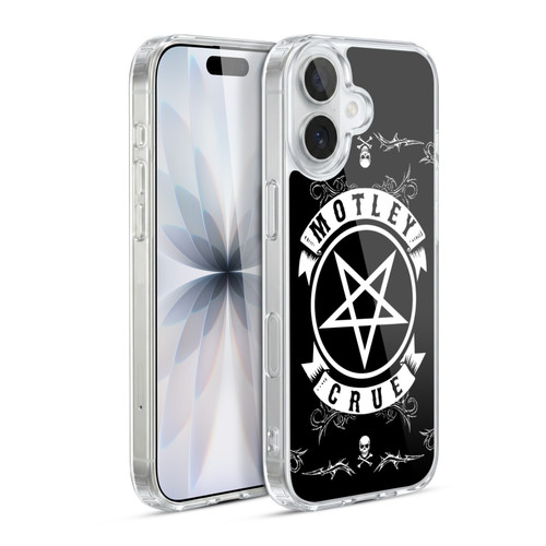 Motley Crue Logos Pentagram And Skull Soft Gel Case for Apple iPhone 17