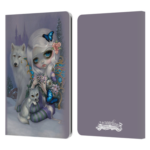 Strangeling Fairy Art Winter with Wolf Leather Book Wallet Case Cover For Amazon Kindle Paperwhite 1 / 2 / 3