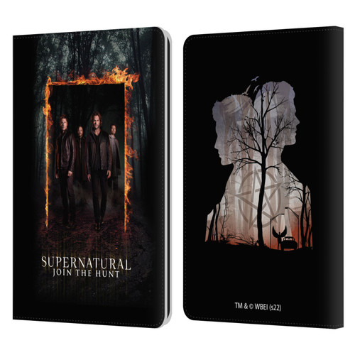 Supernatural Key Art Sam, Dean, Castiel & Crowley Leather Book Wallet Case Cover For Amazon Kindle Paperwhite 1 / 2 / 3