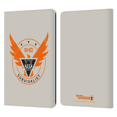 Tom Clancy's The Division 2 Logo Art Survivalist Leather Book Wallet Case Cover For Amazon Kindle Paperwhite 1 / 2 / 3