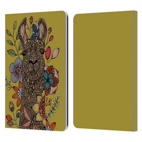 Valentina Animals And Floral Llama Leather Book Wallet Case Cover For Amazon Kindle Paperwhite 1 / 2 / 3
