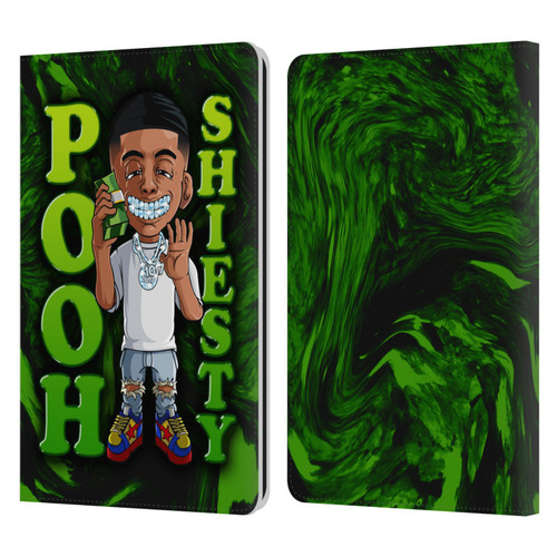 Pooh Shiesty Graphics Green Leather Book Wallet Case Cover For Amazon Kindle Paperwhite 1 / 2 / 3