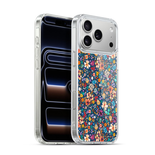 Ninola Colourful Prints Blue Floral Soft Gel Case for Apple iPhone 17 Pro Max