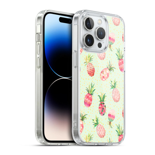 Ninola Mix Patterns Pineapple Lime Soft Gel Case for Apple iPhone 13 Pro & MagSafe