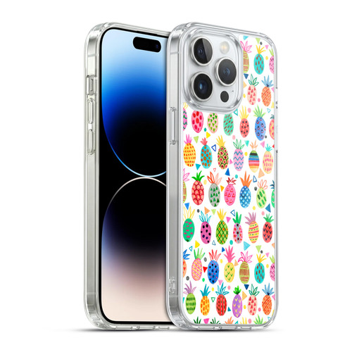 Ninola Mix Patterns Geometric Pineapples Soft Gel Case for Apple iPhone 14 Pro Max & MagSafe
