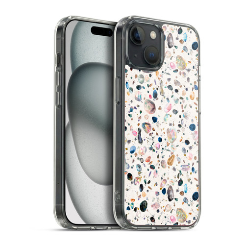 Ninola Mix Patterns Watercolor Terrazzo Soft Gel Case for Apple iPhone 15 Plus & MagSafe