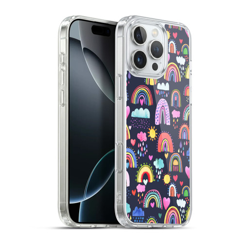 Ninola Mix Patterns Lovely Rainbows Soft Gel Case for Apple iPhone 16 Pro Max & MagSafe