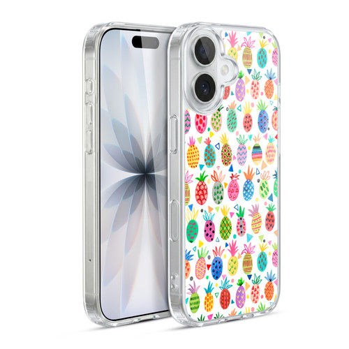Ninola Mix Patterns Geometric Pineapples Soft Gel Case for Apple iPhone 17