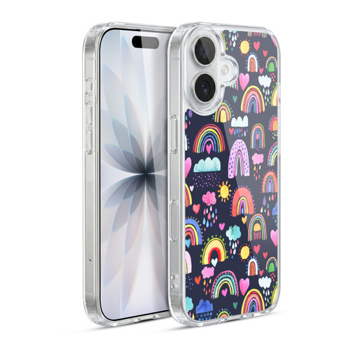 Ninola Mix Patterns Lovely Rainbows Soft Gel Case for Apple iPhone 17