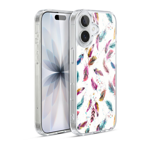 Ninola Mix Patterns Muticolored Feathers Soft Gel Case for Apple iPhone 17