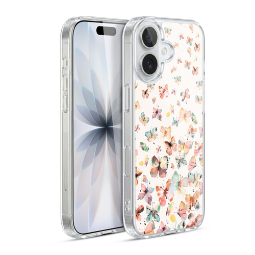 Ninola Mix Patterns Watercolor Butterflies Soft Gel Case for Apple iPhone 17