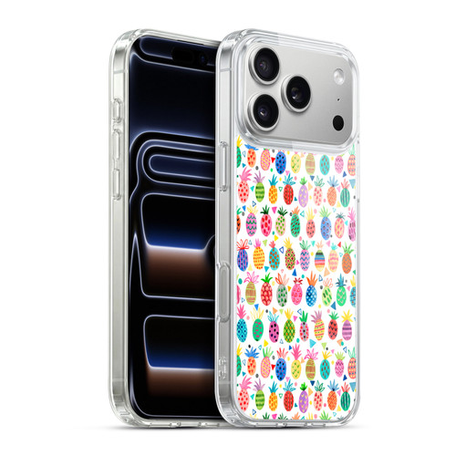 Ninola Mix Patterns Geometric Pineapples Soft Gel Case for Apple iPhone 17 Pro Max
