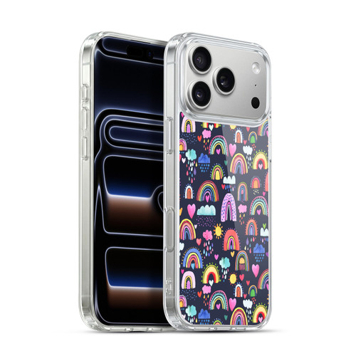 Ninola Mix Patterns Lovely Rainbows Soft Gel Case for Apple iPhone 17 Pro Max