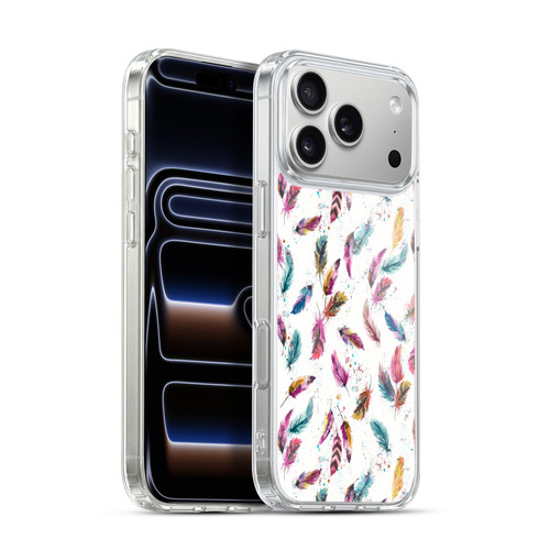 Ninola Mix Patterns Muticolored Feathers Soft Gel Case for Apple iPhone 17 Pro Max
