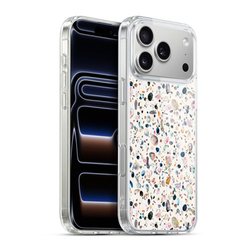 Ninola Mix Patterns Watercolor Terrazzo Soft Gel Case for Apple iPhone 17 Pro Max