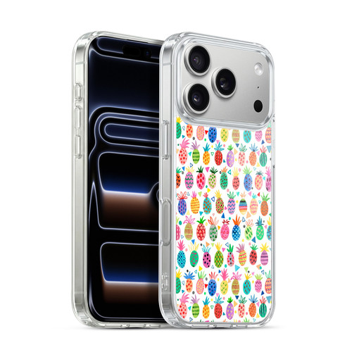 Ninola Mix Patterns Geometric Pineapples Soft Gel Case for Apple iPhone 17 Pro