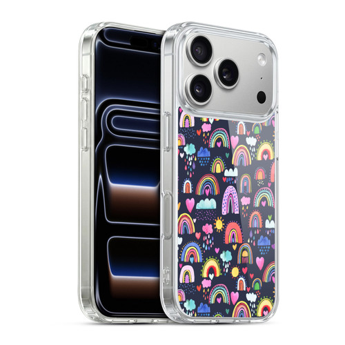 Ninola Mix Patterns Lovely Rainbows Soft Gel Case for Apple iPhone 17 Pro