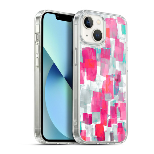 Ninola Watercolor Prints Pink Soft Gel Case for Apple iPhone 13