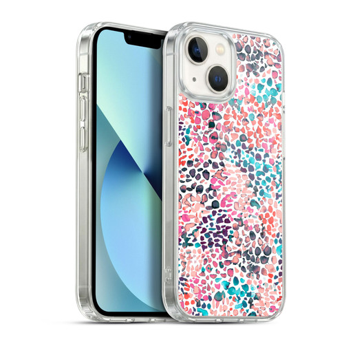 Ninola Watercolor Prints Speckled Painting Soft Gel Case for Apple iPhone 13