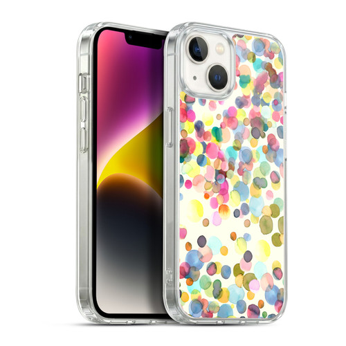 Ninola Watercolor Prints Dots Soft Gel Case for Apple iPhone 14 Plus & MagSafe
