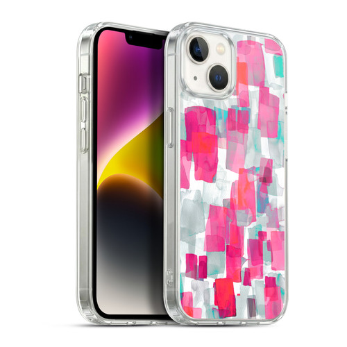 Ninola Watercolor Prints Pink Soft Gel Case for Apple iPhone 14 Plus & MagSafe