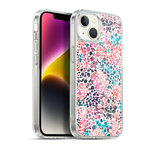 Ninola Watercolor Prints Speckled Painting Soft Gel Case for Apple iPhone 14 Plus & MagSafe
