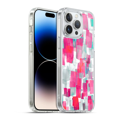 Ninola Watercolor Prints Pink Soft Gel Case for Apple iPhone 14 Pro Max & MagSafe
