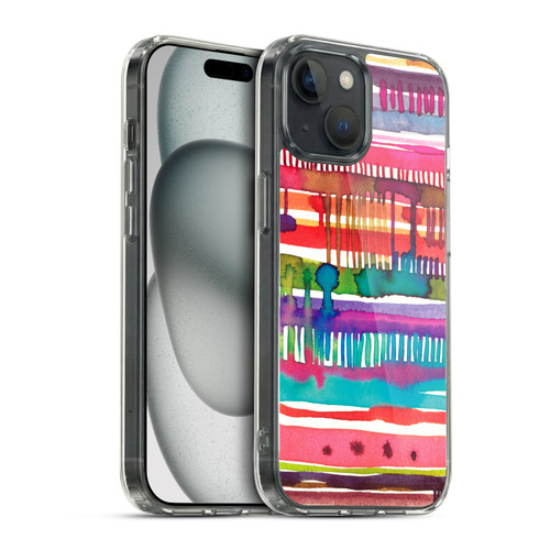 Ninola Watercolor Prints Lines Soft Gel Case for Apple iPhone 15 & MagSafe
