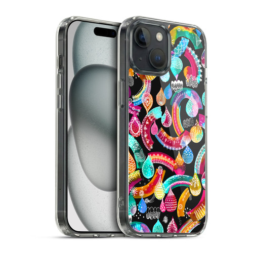 Ninola Watercolor Prints Rainbow Lace Soft Gel Case for Apple iPhone 15 & MagSafe