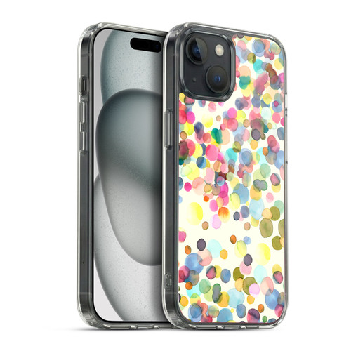 Ninola Watercolor Prints Dots Soft Gel Case for Apple iPhone 15 Plus & MagSafe