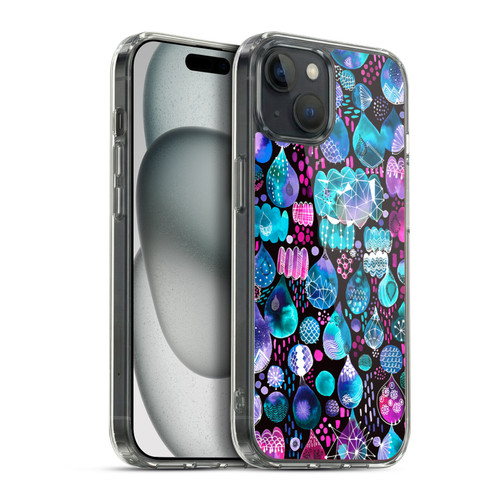 Ninola Watercolor Prints Rain Drops Soft Gel Case for Apple iPhone 15 Plus & MagSafe
