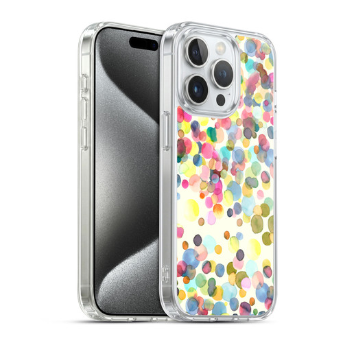 Ninola Watercolor Prints Dots Soft Gel Case for Apple iPhone 15 Pro & MagSafe