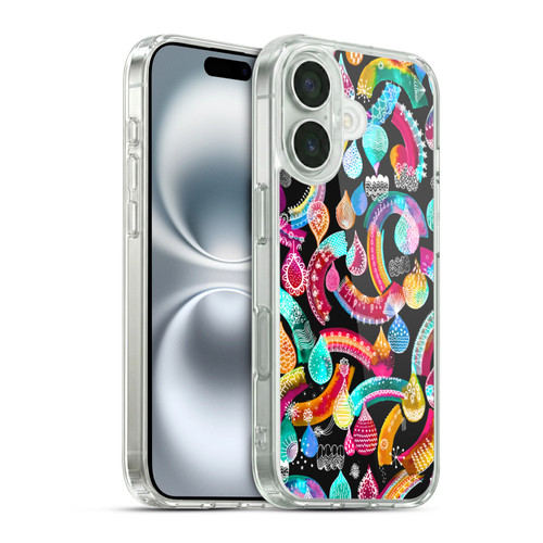 Ninola Watercolor Prints Rainbow Lace Soft Gel Case for Apple iPhone 16 & MagSafe