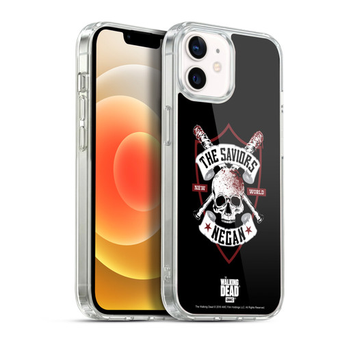 AMC The Walking Dead Negan Biker Art Bat Skull Soft Gel Case for Apple iPhone 12 / iPhone 12 Pro & MagSafe