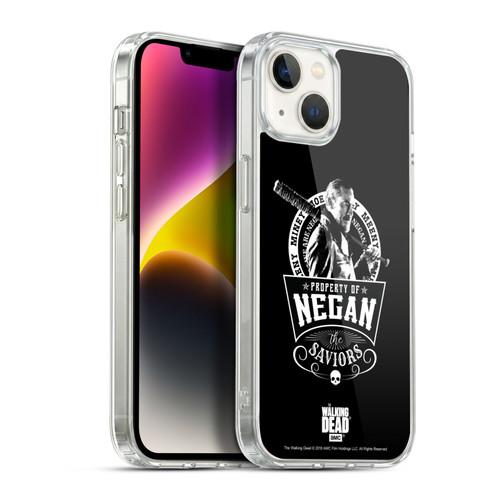 AMC The Walking Dead Negan Biker Art Saviors Soft Gel Case for Apple iPhone 14 Plus & MagSafe