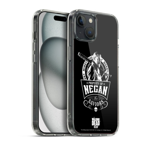 AMC The Walking Dead Negan Biker Art Saviors Soft Gel Case for Apple iPhone 15 Plus & MagSafe