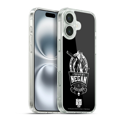AMC The Walking Dead Negan Biker Art Saviors Soft Gel Case for Apple iPhone 16 Plus & MagSafe