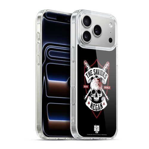AMC The Walking Dead Negan Biker Art Bat Skull Soft Gel Case for Apple iPhone 17 Pro Max