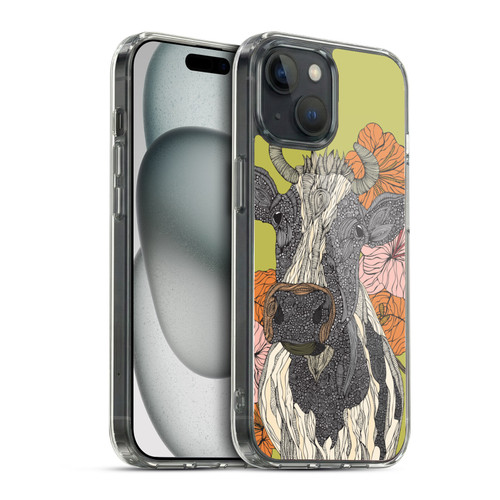 Valentina Animals And Floral Cow Soft Gel Case for Apple iPhone 15 & MagSafe