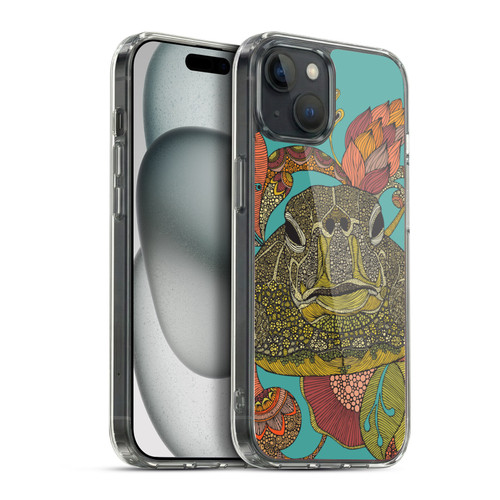 Valentina Animals And Floral Turtle Soft Gel Case for Apple iPhone 15 Plus & MagSafe