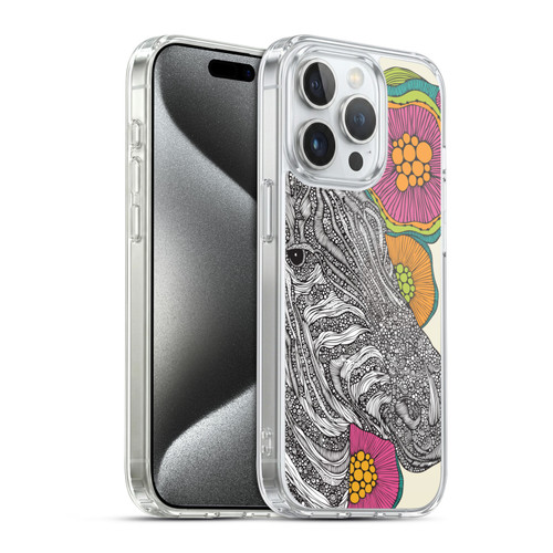 Valentina Animals And Floral Zebra Soft Gel Case for Apple iPhone 15 Pro & MagSafe